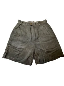 Vintage 1990s Tommy Bahama 100% Silk Women's Bermuda Golf Shorts Size 12 Hi-Rise - Picture 1 of 4