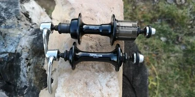 VGC! BLACK Shimano Deore DX FH/HB M650 36/32 Hole Hubs - Image 1 of 4