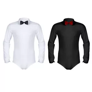 Camicia da ballo da uomo palcoscenico sala da ballo latino jazz costume professionale moderno - Foto 1 di 11