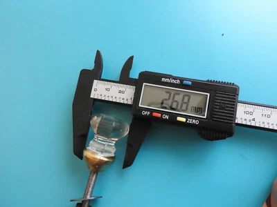 ANCIENNE POIGNEE DE TIROIR BOUTON PORTE BUREAU EN CRISTAL SERRURE QUINCAILLERIE  - Photo 1/4