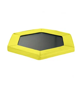 Safety Pad 127cm 50" Hexagonal Rebounder Mini Trampoline - Pantone Yellow Oxford - Picture 1 of 2