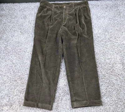 Bills Khakis 裤子 M2 男式 40x30 棕色灯芯绒美国制造打褶袖口 — 第 1/4 张图片