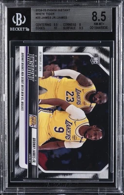 2024-25 PANINI INSTANT WHITE TIGER #25 JAMES JR. & JAMES BGS 8.5 - Image 1 of 2