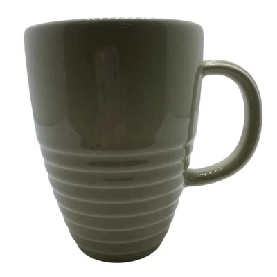 Taza de gres Pfaltzgraff Cappuccino 4-3/4" marrón claro cónica con crestas EE. UU. Foto 1 de 4