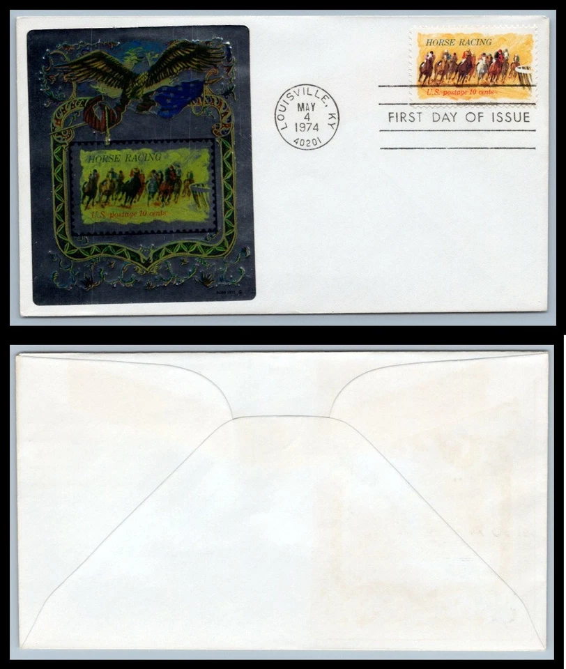 US FDC # 1528 10c Horse Racing  unknown   1974, 9p9816 - Image 1 of 1