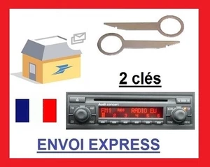 Clé extraction démontage façade autoradio audi concert 2 trous a3 a4 - Foto 1 di 1