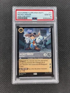 2023 Disney Lorcana The First Chapter Gen Con '23 Mickey Mouse #11 PSA 10 GEM MT - Picture 1 of 2