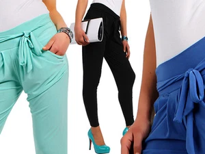 Pantalones Harlem para mujer Reino Unido para mujer niñas pantalones con bolsillo largo talla 8-12 FA23 - Imagen 1 de 6