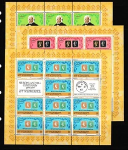 St Vincent 1979 Sir Rowland Hill Set In UM Sheetlets of 10 - Imagen 1 de 1