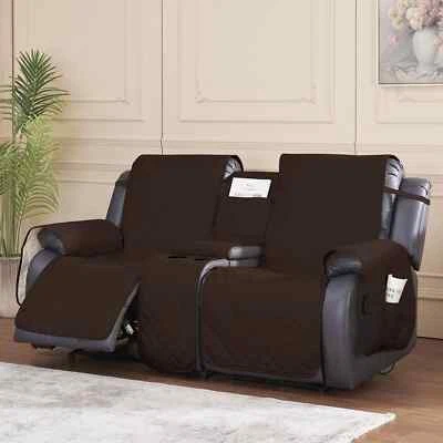 2-местный стеганый чехол-накладка на кресло диван защита - Изображение 1 из 4