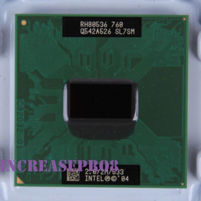 Intel Pentium M 760 Processor 2GHz Socket 604, Socket 478/N CPU 27W 533MHz - Image 1 of 4