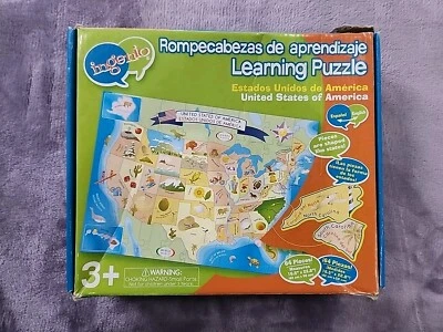 Ingenio USA Mapa Puzzle Inglés Español 64 Piezas Completo Aprendizaje Estados Unidos Foto 1 de 4