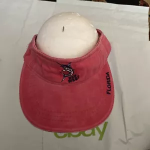 Cappello Vintage Ricamato Florida Key West Rosso Chiaro ��Visiera Marca Isola, Accessori - Foto 1 di 6