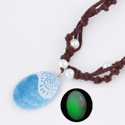 Disney Moana Necklace Lumious Magical Seashell Heart Girl Pendant Glow in Dark - Изображение 1 из 4