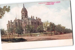 Postal Lancaster County Court House Lincoln NEB arquitectura histórica años 1900 - Imagen 1 de 2