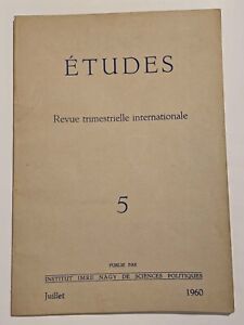 ETUDES, Revue du Socialisme Pluraliste n°5, 1960, Imre Nagy dissidence Hongrie