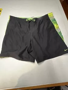 Pantalones Cortos de Natación Nike Para Hombre XXL Cordón Malla Forrados Negro/Verde - Imagen 1 de 17