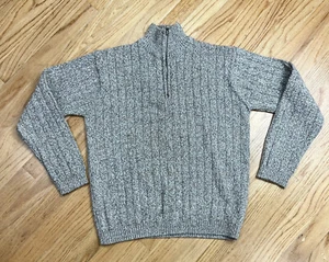 Oscar De La Renta Women's Ribbed Knit Pullover Sweater 1/4 Zip Size Large - Picture 1 of 9