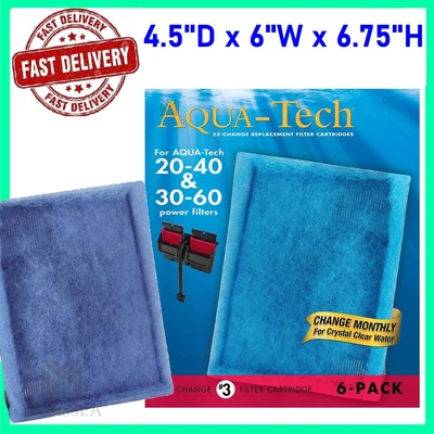 BRANDED Aqua-Tech EZ-Change Aquarium Filter #3 Cartridge For 20-40/30-60 Filters 3/6Pack