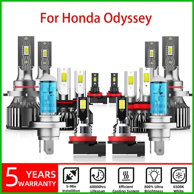 For Honda Odyssey 2005-2007 2008 2009 2010 Combo LED Headlight Fog Light Bulbs  - Image 1 of 4