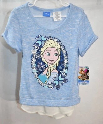 Disney Frozen Elsa Shirt Girl's Size XS 4/5 - Image 1 of 4