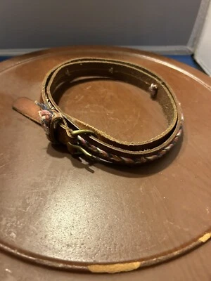 AEO American Eagle Outfitters Tan Leather BELT SIZE S - 38" Long - Image 1 of 4