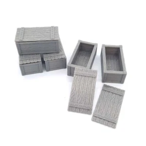 Set of Wooden Box for LOTR D&D RPG Wargaming 3D Printed terrain Scatter Scenery - Picture 1 of 5