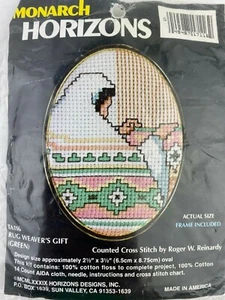 Rug Weavers Gift Green Counted Cross Stitch Kit Native American Monarch Horizons - Picture 1 of 5