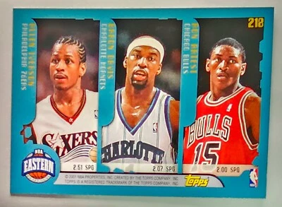 2001-02 Topps League Leaders Blaylock Christie Kidd Iverson Davis Artest No218 - Изображение 1 из 2
