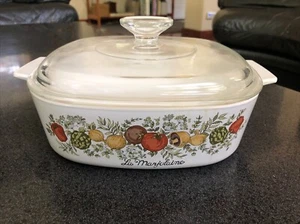 Vintage Corning Ware Spice of Life La Marjolaine 2 Quart Casserole Dish W/Lid - Picture 1 of 8