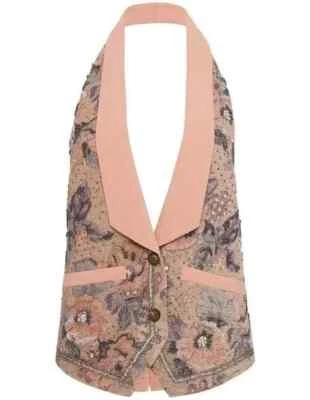 NWOT SASS & BIDE "Past Times"  Embellished Tapestry Waistcoat Vest Size 6 - $550 - Image 1 of 4