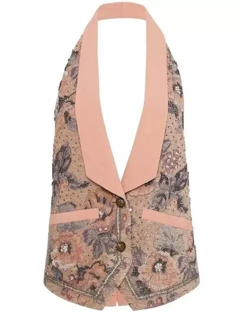 NWOT SASS & BIDE "Past Times"  Embellished Tapestry Waistcoat Vest Size 6 - $550 - Image 1 of 4