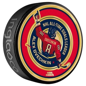 Alexander Ovechkin Washington Capitals All-Time Leading Scorer Medallion Puck - Picture 1 of 1