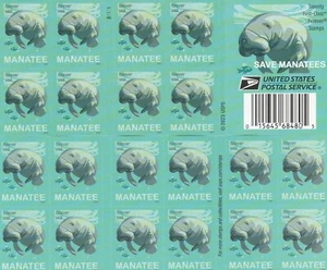 Scott# 5851 SAVE MANTEES 2024 MNH SELF-ADHESIVE FOREVER STAMPS BOOKLETS of 20 - Picture 1 of 1