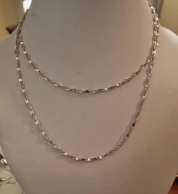 Pierre Lang Shiny Halskette Rhodiniert. 85cm - Bild 1 von 4