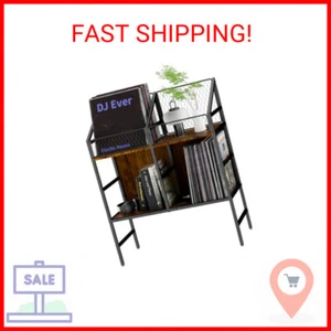 Vinyl Record Holder Storage Rack,200 LP Wooden Record Display Table for Albums B - Picture 1 of 2