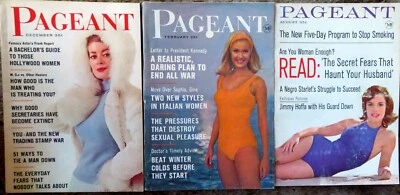 PAGEANT Magazine - Three (3) Vintage Issues from Dec 1962, Feb 1963, Aug 1963 Foto 1 de 4