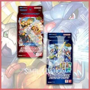 DIGIMON CARD GAME: HERO OF HOPE & PROTECTOR LIGHT STARTER DECK Bundle - Picture 1 of 2