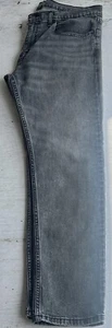 LEVI'S 502 Taper Stretch Jeans Faded Black Mid Rise 11” Men's 34x32 - Picture 1 of 6