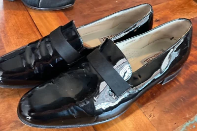 J. ALLEN LTD. SIZE 10.5 M BLACK PATENT LEATHER SOLES SLIP ON LOAFER CASUAL - Image 1 of 4