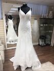 Bridal Wedding Dress Size 10 Lace Trim Full Length Dress Bnwt