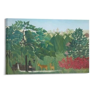 Henri Rousseau Wall Art Canvas Poster Gift Bedroom Decor Wall Art Art Print - Picture 1 of 13