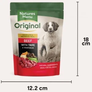 Natures Menu Dog Pouch Beef & Tripe 8x300g