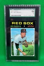 1971 TOPPS JIM LONBORG #577 SGC 84 NEAR MINT 7 RED SOX
