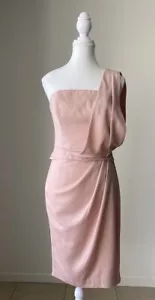 Grace Willow Dress Size 10 NWT Pink Strapless With One Shoulder Sash Knee Length - Picture 1 of 15
