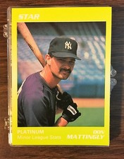 1990 Star Company DON MATTINGLY Limited Edition PLATINUM Set # of 1,000 Print