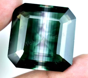 Turmalina natural bicolor 87,20 quilates gran tamaño esmeralda certificada piedras preciosas sueltas - Imagen 1 de 6