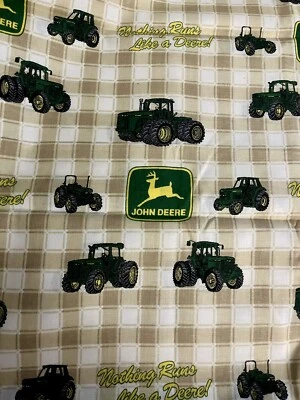Logotipo John Deere TRACTORS FARM Nada Funciona Como um Deere Tan Xadrez Gingham BTFQ - Imagem 1 de 4