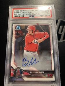 2018 Bowman Chrome Brandon Marsh Auto PSA 10 Rookie RC