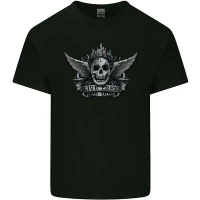 Skull Live Free or Die Kids T-Shirt Boys Girls - Image 1 of 2